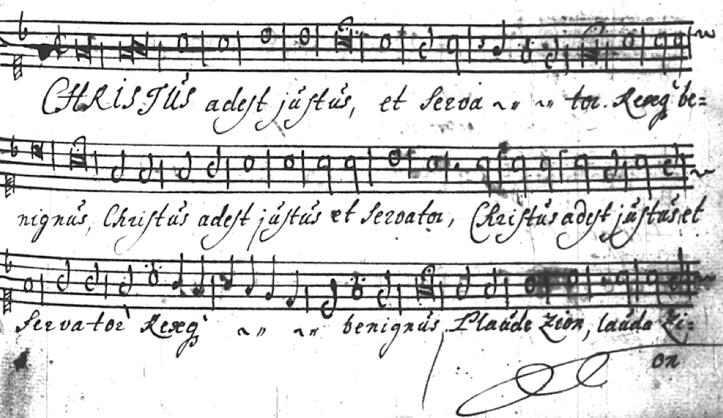 Christus adest justus facsimile